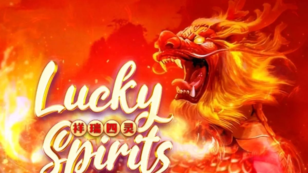 Interface do jogo de slot Lucky Spirits com elementos visuais vibrantes.